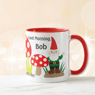 Caneca Cogumelo do Gnomo do Jardim Personaliza Coffee Cup