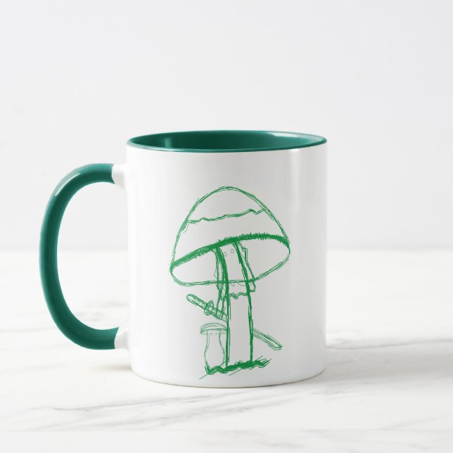 Caneca | Cogumelo Gângster Com Um Katana (Esquerda)
