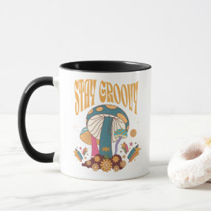 Caneca Cogumelo Retro Fique Groovy