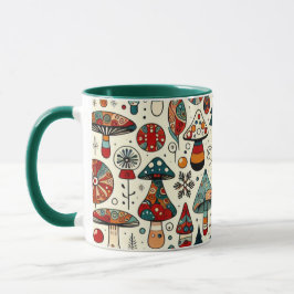 Caneca Cogumelos Festivos