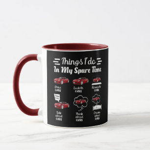 Caneca Coisas Que Eu Faço No Meu Tempo Livre Carros Engra