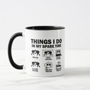 Caneca Coisas que Eu Faço no Meu Tempo Livre de Luta Livr