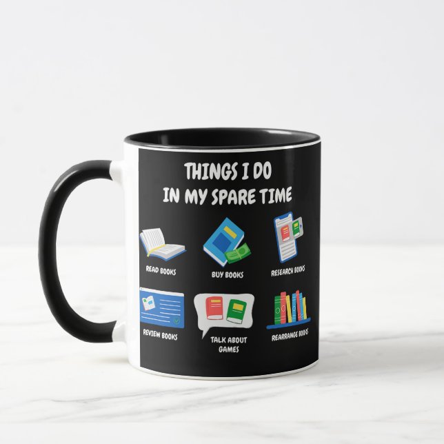 Caneca Coisas Que Faço No Meu Nerd Do Livro Do Tempo Livr (Esquerda)