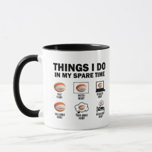 Caneca Coisas Que Faço No Rugby Do Meu Tempo Livre