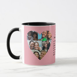 Caneca Colagem Coração Foto Definição de Irmã
