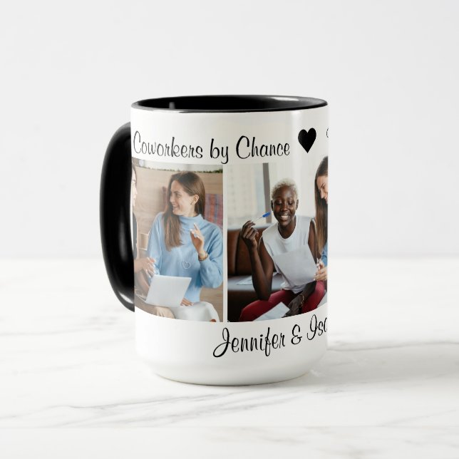 Caneca Colagem Coworker by Chance Friends by Choice (Frente Esquerda)