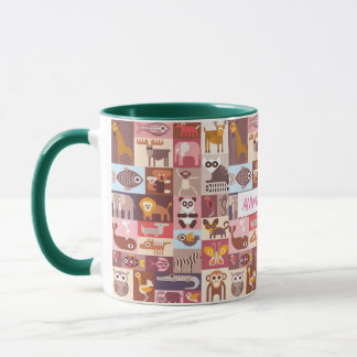 Caneca Colagem de animais