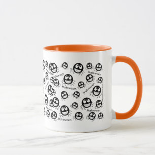 Caneca Colagem de Aranha Feliz Halloween