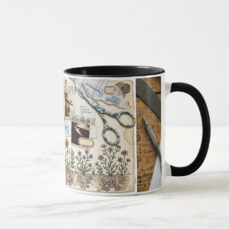 Caneca Colagem de Caderno de Recortes Vintage Inovação Cu