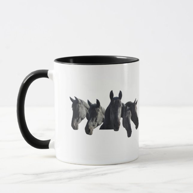 Caneca "Colagem de Cavalo Negro" (Esquerda)