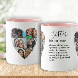 Caneca Colagem de Foto de Definição Sister