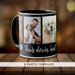 Caneca Colagem de Fotografias do Melhor Pai de Cachorro 5