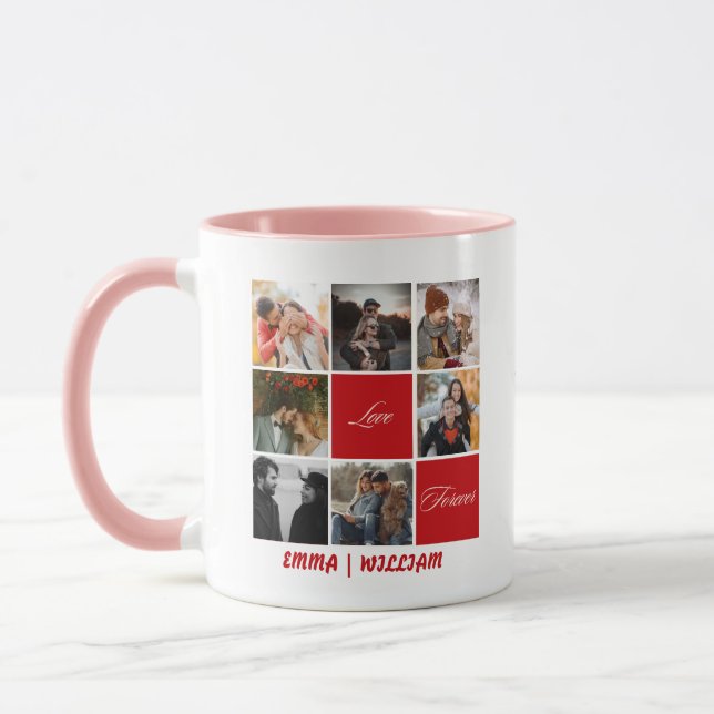 Caneca Colagem de Fotografias Mensagem Personalizada e Mu (Esquerda)
