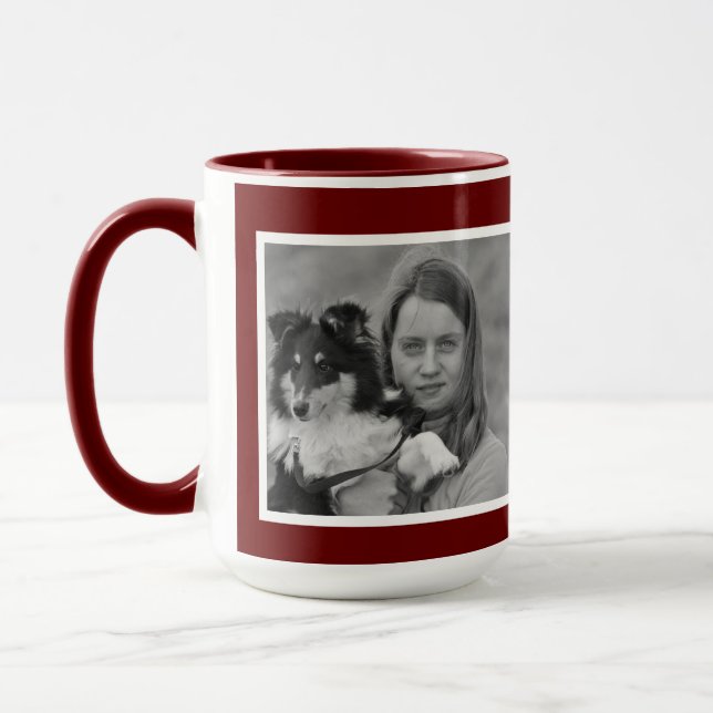 Caneca Colagem de fotografias Moderna 2 Personalizada (Esquerda)