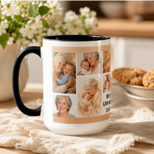 Caneca Colagem de Fotos da Vovó Personalizada Dia dos A