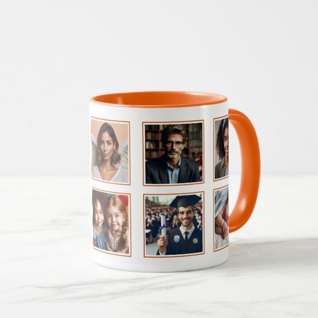 Caneca Colagem de Fotos de Amigo da Família Elegante Pers (Frente Esquerda)