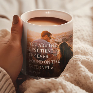 Caneca Colagem de fotos de casal engraçado e fofo para na