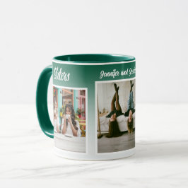 Caneca Colagem de Fotos de Irmãs com Nomes, Melhor Terapi