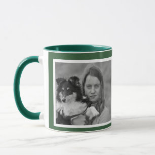 Caneca Colagem de fotos do Green 2 do Modern Hunter