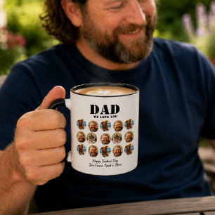Caneca Colagem de fotos engraçada para o Dia dos Pais