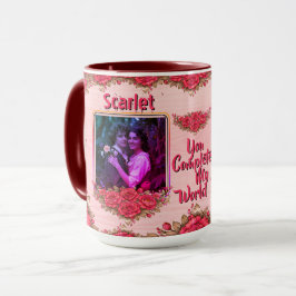 Caneca Colagem de Fotos Nome Dia dos Namorados Café Flora