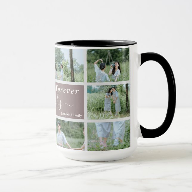 Caneca Colagem de Fotos Personalizada de 10 Fotos para Me (Direita)