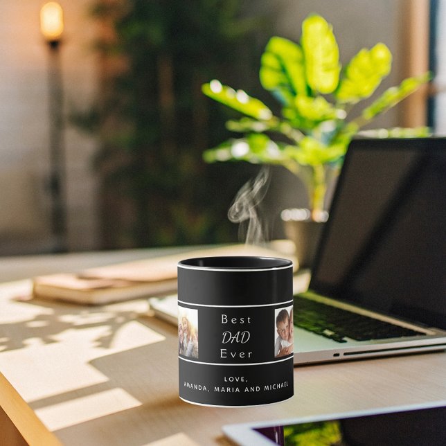 Caneca Colagem de fotos personalizada do melhor pai - bra (Criador carregado)