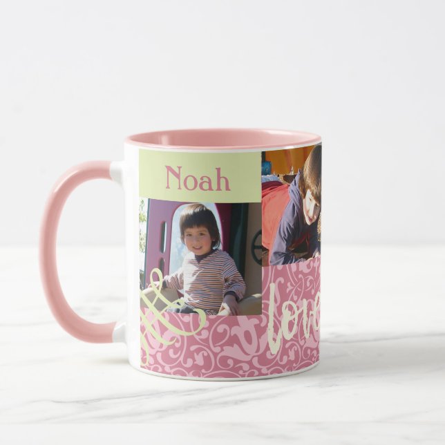 Caneca Colagem De Fotos Personalizada Para Ela (Esquerda)
