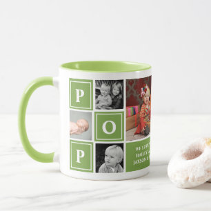 Caneca Colagem de Fotos Personalizada Verde Pop Nós Amamo