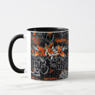 Caneca Colagem de Grafite de Arte de Rua Urbana