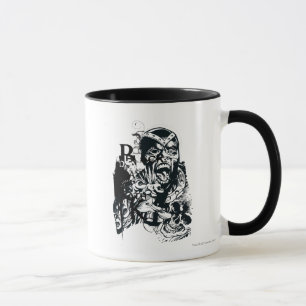 Caneca Colagem de Mão Negra e Crânio