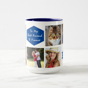 Caneca Colagem de Modelo de Foto do Fiancé Keepsaame Mug