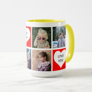 Caneca Colagem de Modelo de Foto Melhor Mãe