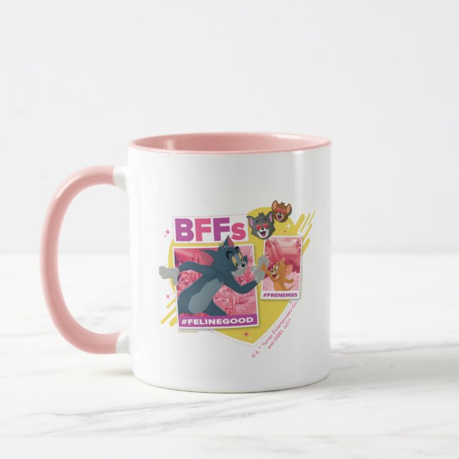 Caneca Colagem Emoji de Foto do Tom & Jerry BFF (Esquerda)