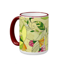 Colagem Floral de Abstrato Retro