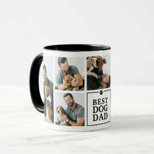 Caneca Colagem Moderna de 7 Fotos para o Melhor Pai de Ca