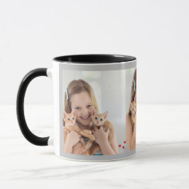 Caneca Colagem Multifotônica Gato Moderno Personalizado