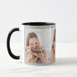 Caneca Colagem Multifotônica Gato Moderno Personalizado