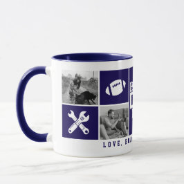 Caneca Colagem personalizada de 4 fotos "Melhor Pai Nunca