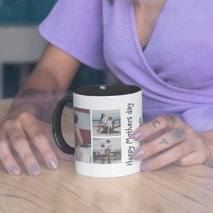 Caneca Colagem Personalizada de 6 Fotos   Dia das Mães