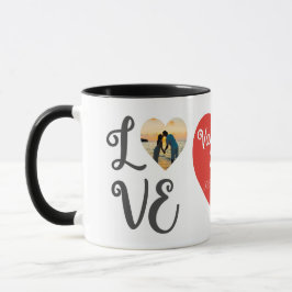 Caneca Colagem Personalizada de Foto "AMOR" do Dia de os