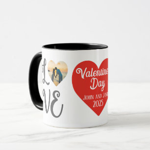 Caneca Colagem personalizada de fotos de Dia dos Namorado