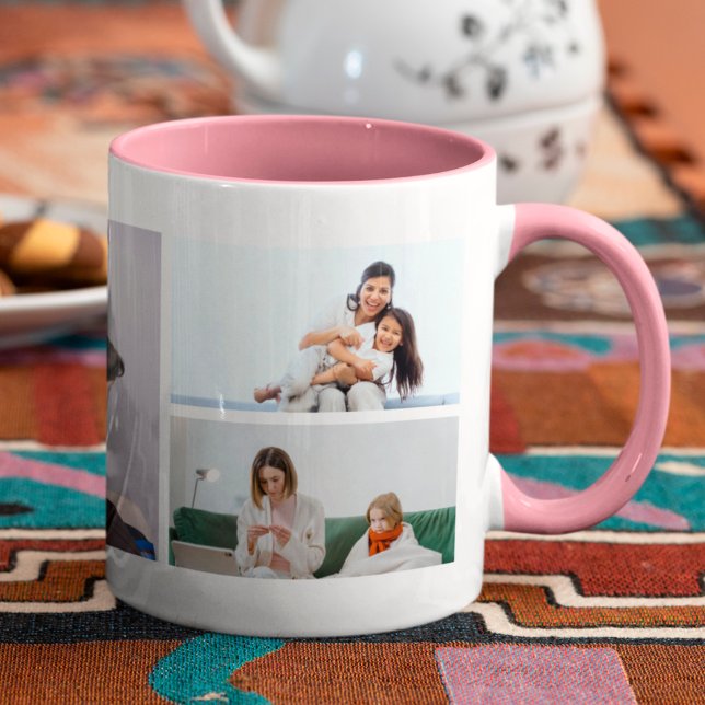 Caneca Colagem Personalizada De Fotos Mãe 5 Com Texto Per (Criador carregado)