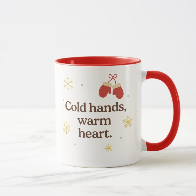 Caneca Cold Hands, Warm Heart | Cozy Winter Mug (Direita)