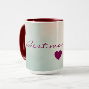 Caneca Coleção Absracta Rosa Bege Tom Pastel de Hortelã