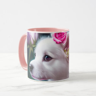 Caneca Coleção Cão Cachorro E Rosa