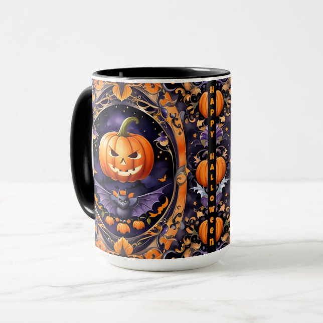 Caneca Coleção de Abóbora de Tendência do Outono (Frente Esquerda)