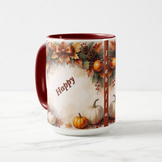 Caneca Coleção de Ação de Graças de Outono Popular Dourad