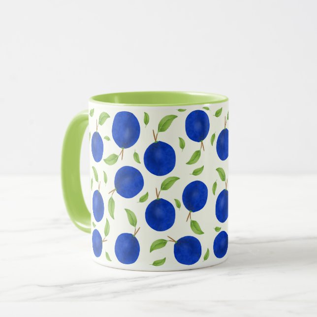 Caneca Coleção de Ameixas Botânicas Marfim (Frente Esquerda)