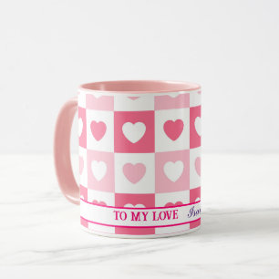 Caneca Coleção de Amor Moderno e Rosa